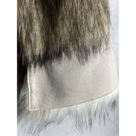 Zara Basic Vest Faux Fur Suede Women's S Sleeveless Open Hippie Boho 70s NWT - Picture 2 of 10